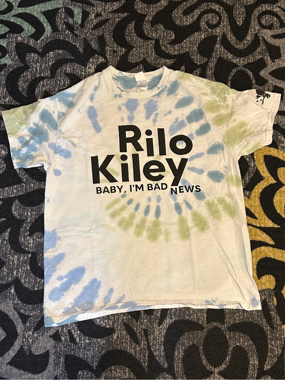 Rilo Kiley Bad News Tie Dye Tee Grand Canyon - size large